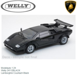 Modelauto 1:24 | Welly 24112BLACK | Lamborghini Countach Black Modelauto 1:24 | Welly 24112BLACK | Lamborghini Countach Black