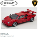 Modelauto 1:24 | Welly 24112RED | Lamborghini Countach Red Modelauto 1:24 | Welly 24112RED | Lamborghini Countach Red