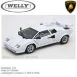 Modelauto 1:24 | Welly 24112White | Lamborghini Countach LP 5000 S White Modelauto 1:24 | Welly 24112White | Lamborghini Countach LP 5000 S White