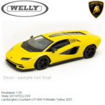 Modelauto 1:24 | Welly 24114YELLOW | Lamborghini Countach LPI 800-4 Metallic Yellow 2021 Modelauto 1:24 | Welly 24114YELLOW | Lamborghini Countach LPI 800-4 Metallic Yellow 2021