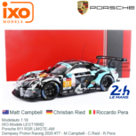 Modelauto 1:18 | IXO-Models LEGT18062 | Porsche 911 RSR LMGTE-AM | Dempsey Proton Racing 2020 #77 - M.Campbell - C.Ried - R.Pera Modelauto 1:18 | IXO-Models LEGT18062 | Porsche 911 RSR LMGTE-AM | Dempsey Proton Racing 2020 #77 - M.Campbell - C.Ried - R.Pera