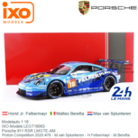 Modelauto 1:18 | IXO-Models LEGT18063 | Porsche 911 RSR LMGTE-AM | Proton Competition 2020 #78 - M.van Splunteren - H.Felbermayr - M.Beretta Modelauto 1:18 | IXO-Models LEGT18063 | Porsche 911 RSR LMGTE-AM | Proton Competition 2020 #78 - M.van Splunteren - H.Felbermayr - M.Beretta