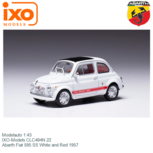 Modelauto 1:43 | IXO-Models CLC484N.22 | Abarth Fiat 595 SS White and Red 1957 Modelauto 1:43 | IXO-Models CLC484N.22 | Abarth Fiat 595 SS White and Red 1957