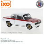 Modelauto 1:43 | IXO-Models CLC481N.22 | Alpina BMW 2002 Tii White and red 1972 Modelauto 1:43 | IXO-Models CLC481N.22 | Alpina BMW 2002 Tii White and red 1972