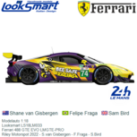 Modelauto 1:18 | Looksmart LS18LM033 | Ferrari 488 GTE EVO LMGTE-PRO | Riley Motorspot 2022 - S.van Gisbergen - F.Fraga - S.Bird Modelauto 1:18 | Looksmart LS18LM033 | Ferrari 488 GTE EVO LMGTE-PRO | Riley Motorspot 2022 - S.van Gisbergen - F.Fraga - S.Bird