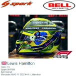 Helm 1:5 | Spark 5HF085 | Bell Helmet | Mercedes AMG F1 2022 #44 - L.Hamilton Helm 1:5 | Spark 5HF085 | Bell Helmet | Mercedes AMG F1 2022 #44 - L.Hamilton