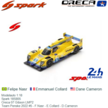Modelauto 1:18 | Spark 18S805 | Oreca 07 Gibson LMP2 | Team Penske 2022 #5 - F.Nasr - E.Collard - D.Cameron Modelauto 1:18 | Spark 18S805 | Oreca 07 Gibson LMP2 | Team Penske 2022 #5 - F.Nasr - E.Collard - D.Cameron