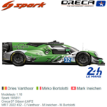 Modelauto 1:18 | Spark 18S811 | Oreca 07 Gibson LMP2 | WRT 2022 #32 - D.Vanthoor - M.Ineichen - M.Bortolotti Modelauto 1:18 | Spark 18S811 | Oreca 07 Gibson LMP2 | WRT 2022 #32 - D.Vanthoor - M.Ineichen - M.Bortolotti