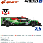 Modelauto 1:18 | Spark 18S813 | Oreca 07 Gibson LMP2 | Jota 2022 #38 - W.Stevens - R.González - A.Da Costa Modelauto 1:18 | Spark 18S813 | Oreca 07 Gibson LMP2 | Jota 2022 #38 - W.Stevens - R.González - A.Da Costa
