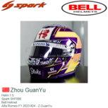 Helm 1:5 | Spark 5HF090 | Bell Helmet | Alfa Romeo F1 2023 #24 - Z.GuanYu Helm 1:5 | Spark 5HF090 | Bell Helmet | Alfa Romeo F1 2023 #24 - Z.GuanYu