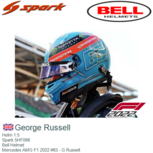 Helm 1:5 | Spark 5HF086 | Bell Helmet | Mercedes AMG F1 2022 #63 - G.Russell Helm 1:5 | Spark 5HF086 | Bell Helmet | Mercedes AMG F1 2022 #63 - G.Russell