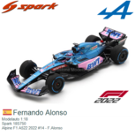 Modelauto 1:18 | Spark 18S750 | Alpine F1 A522 2022 #14 - F.Alonso Modelauto 1:18 | Spark 18S750 | Alpine F1 A522 2022 #14 - F.Alonso