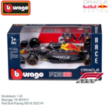 Modelauto 1:43 | Bburago 18-38161V | Red Bull Racing RB18 2022 #1 Modelauto 1:43 | Bburago 18-38161V | Red Bull Racing RB18 2022 #1