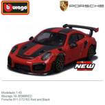 Modelauto 1:43 | Bburago 18-30388RED | Porsche 911 GT2 RS Red and Black Modelauto 1:43 | Bburago 18-30388RED | Porsche 911 GT2 RS Red and Black