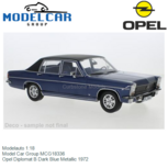 Modelauto 1:18 | Model Car Group MCG18336 | Opel Diplomat B Dark Blue Metallic 1972 Modelauto 1:18 | Model Car Group MCG18336 | Opel Diplomat B Dark Blue Metallic 1972