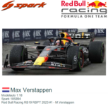 Modelauto 1:18 | Spark 18S894 | Red Bull Racing RB19 RBPT 2023 #1 - M.Verstappen Modelauto 1:18 | Spark 18S894 | Red Bull Racing RB19 RBPT 2023 #1 - M.Verstappen