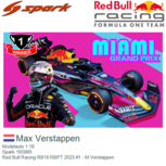 Modelauto 1:18 | Spark 18S895 | Red Bull Racing RB19 RBPT 2023 #1 - M.Verstappen Modelauto 1:18 | Spark 18S895 | Red Bull Racing RB19 RBPT 2023 #1 - M.Verstappen