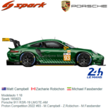 Modelauto 1:18 | Spark 18S823 | Porsche 911 RSR-19 LMGTE-AM | Proton Competition 2022 #93 - M.Campbell - Z.Robichon - M.Fassbender Modelauto 1:18 | Spark 18S823 | Porsche 911 RSR-19 LMGTE-AM | Proton Competition 2022 #93 - M.Campbell - Z.Robichon - M.Fassbender