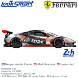 Modelauto 1:43 | Looksmart LSLM149 | Ferrari 488 GTE EVO LMGTE-AM | JMW Motorsport 2022 #66 - R.van der Zande - M.Kvamme - J.Hart Modelauto 1:43 | Looksmart LSLM149 | Ferrari 488 GTE EVO LMGTE-AM | JMW Motorsport 2022 #66 - R.van der Zande - M.Kvamme - J.Hart