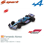 Modelauto 1:43 | Spark S8555 | Alpine F1 A521 2022 #14 - F.Alonso Modelauto 1:43 | Spark S8555 | Alpine F1 A521 2022 #14 - F.Alonso