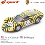 Modelauto 1:43 | Spark S5420 | Porsche 906 1967 #42 - J.Cannon - E.Hugus Modelauto 1:43 | Spark S5420 | Porsche 906 1967 #42 - J.Cannon - E.Hugus