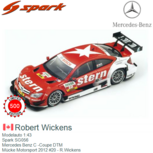 Modelauto 1:43 | Spark SG056 | Mercedes Benz C -Coupe DTM | Mücke Motorsport 2012 #20 - R.Wickens Modelauto 1:43 | Spark SG056 | Mercedes Benz C -Coupe DTM | Mücke Motorsport 2012 #20 - R.Wickens