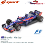 Modelauto 1:43 | Spark S5052 | Scuderia Toro Rosso STR12 Renault 2017 #39 - B.Hartley Modelauto 1:43 | Spark S5052 | Scuderia Toro Rosso STR12 Renault 2017 #39 - B.Hartley