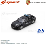 Modelauto 1:43 | Spark S7048 | Porsche Panamera Sport Turismo Zwart 2018 Modelauto 1:43 | Spark S7048 | Porsche Panamera Sport Turismo Zwart 2018