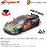 Modelauto 1:43 | Spark S7942 | Porsche 911 RSR LMGTE-AM | Project 1 2019 #56 - J.Bergmeister - D.Perfetti - P.Lindsey Modelauto 1:43 | Spark S7942 | Porsche 911 RSR LMGTE-AM | Project 1 2019 #56 - J.Bergmeister - D.Perfetti - P.Lindsey