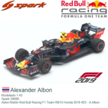 Modelauto 1:43 | Spark S6095 | Aston Martin Red Bull Racing F1 Team RB15 Honda 2019 #23 - A.Albon Modelauto 1:43 | Spark S6095 | Aston Martin Red Bull Racing F1 Team RB15 Honda 2019 #23 - A.Albon