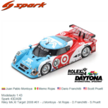 Modelauto 1:43 | Spark 43DA08 | Riley Mk.XI Target 2008 #01 - J.Montoya - M.Rojas - D.Franchitti - S.Pruett Modelauto 1:43 | Spark 43DA08 | Riley Mk.XI Target 2008 #01 - J.Montoya - M.Rojas - D.Franchitti - S.Pruett