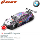 Modelauto 1:43 | Spark SG643 | BMW M4 DTM 2019 #00 - K.Kobayashi Modelauto 1:43 | Spark SG643 | BMW M4 DTM 2019 #00 - K.Kobayashi