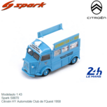 Modelauto 1:43 | Spark S8870 | Citroën HY Automobile Club de l'Quest 1958 Modelauto 1:43 | Spark S8870 | Citroën HY Automobile Club de l'Quest 1958