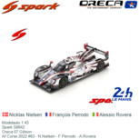 Modelauto 1:43 | Spark S8642 | Oreca 07 Gibson | Af Corse 2022 #83 - N.Nielsen - F.Perrodo - A.Rovera Modelauto 1:43 | Spark S8642 | Oreca 07 Gibson | Af Corse 2022 #83 - N.Nielsen - F.Perrodo - A.Rovera