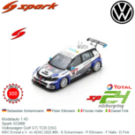 Modelauto 1:43 | Spark SG866 | Volkswagen Golf GTi TCR DSG | MSC Emstal e.V. im ADAC 2022 #66 - S.Schemmann - P.Elkmann - F.Halle - D.Fink Modelauto 1:43 | Spark SG866 | Volkswagen Golf GTi TCR DSG | MSC Emstal e.V. im ADAC 2022 #66 - S.Schemmann - P.Elkmann - F.Halle - D.Fink