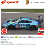Modelauto 1:43 | Spark SB513 | Porsche 911 GT3 R | EMA Motorsport 2022 #74 - M.Campbell - F.Nasr - M.Jaminet Modelauto 1:43 | Spark SB513 | Porsche 911 GT3 R | EMA Motorsport 2022 #74 - M.Campbell - F.Nasr - M.Jaminet
