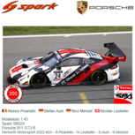 Modelauto 1:43 | Spark SB524 | Porsche 911 GT3 R | Herberth Motorsport 2022 #24 - A.Picariello - N.Leutwiler - S.Aust - N.Menzel Modelauto 1:43 | Spark SB524 | Porsche 911 GT3 R | Herberth Motorsport 2022 #24 - A.Picariello - N.Leutwiler - S.Aust - N.Menzel