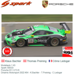 Modelauto 1:43 | Spark SB533 | Porsche 911 GT3 R | Dinamic Motorsport 2022 #54 - K.Bachler - T.Preining - C.Ledogar Modelauto 1:43 | Spark SB533 | Porsche 911 GT3 R | Dinamic Motorsport 2022 #54 - K.Bachler - T.Preining - C.Ledogar