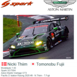 Modelauto 1:43 | Spark SGT004 | Aston Martin Vantage GT3 | Pacific D`station Racing 2020 #9 - N.Thiim - T.Fujii Modelauto 1:43 | Spark SGT004 | Aston Martin Vantage GT3 | Pacific D`station Racing 2020 #9 - N.Thiim - T.Fujii