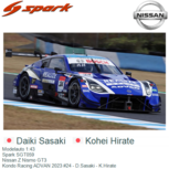 Modelauto 1:43 | Spark SGT059 | Nissan Z Nismo GT3 | Kondo Racing ADVAN 2023 #24 - D.Sasaki - K.Hirate Modelauto 1:43 | Spark SGT059 | Nissan Z Nismo GT3 | Kondo Racing ADVAN 2023 #24 - D.Sasaki - K.Hirate