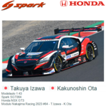Modelauto 1:43 | Spark SGT064 | Honda NSX GT3 | Modulo Nakajima Racing 2023 #64 - T.Izawa - K.Ota Modelauto 1:43 | Spark SGT064 | Honda NSX GT3 | Modulo Nakajima Racing 2023 #64 - T.Izawa - K.Ota