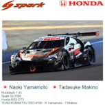 Modelauto 1:43 | Spark SGT065 | Honda NSX GT3 | TEAM KUNIMITSU 2023 #100 - N.Yamamoto - T.Makino Modelauto 1:43 | Spark SGT065 | Honda NSX GT3 | TEAM KUNIMITSU 2023 #100 - N.Yamamoto - T.Makino