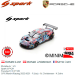 Modelauto 1:43 | Spark SP429 | Porsche 911 GT3 R | GPX Martini Racing 2022 #221 - R.Lietz - M.Christensen - K.Estre Modelauto 1:43 | Spark SP429 | Porsche 911 GT3 R | GPX Martini Racing 2022 #221 - R.Lietz - M.Christensen - K.Estre