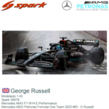 Modelauto 1:43 | Spark S8578 | Mercedes AMG F1 W14 E-Performance | Mercedes-AMG Petronas Formula One Team 2023 #63 - G.Russell Modelauto 1:43 | Spark S8578 | Mercedes AMG F1 W14 E-Performance | Mercedes-AMG Petronas Formula One Team 2023 #63 - G.Russell
