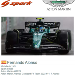 Modelauto 1:43 | Spark S8585 | Aston Martin AMR23 | Aston-Martin Aramco Cognizant F1 Team 2023 #14 - F.Alonso Modelauto 1:43 | Spark S8585 | Aston Martin AMR23 | Aston-Martin Aramco Cognizant F1 Team 2023 #14 - F.Alonso