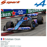 Modelauto 1:43 | Spark S8566 | Alpine A523 | BWT-Alpine F1 2023 #10 - E.Ocon Modelauto 1:43 | Spark S8566 | Alpine A523 | BWT-Alpine F1 2023 #10 - E.Ocon
