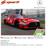 Modelauto 1:43 | Spark SG901 | Mercedes Benz AMG GT3 | Mercedes-AMG Team Getspeed 2023 #2 - M.Götz - F.Schiller - A.Christodoulou Modelauto 1:43 | Spark SG901 | Mercedes Benz AMG GT3 | Mercedes-AMG Team Getspeed 2023 #2 - M.Götz - F.Schiller - A.Christodoulou