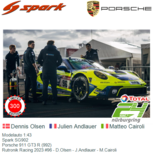 Modelauto 1:43 | Spark SG902 | Porsche 911 GT3 R (992) | Rutronik Racing 2023 #96 - D.Olsen - J.Andlauer - M.Cairoli Modelauto 1:43 | Spark SG902 | Porsche 911 GT3 R (992) | Rutronik Racing 2023 #96 - D.Olsen - J.Andlauer - M.Cairoli