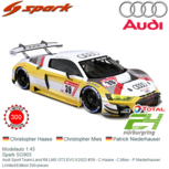 Modelauto 1:43 | Spark SG903 | Audi Sport Team Land R8 LMS GT3 EVO II 2023 #39 - C.Haase - C.Mies - P.Niederhauser Modelauto 1:43 | Spark SG903 | Audi Sport Team Land R8 LMS GT3 EVO II 2023 #39 - C.Haase - C.Mies - P.Niederhauser