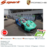 Modelauto 1:43 | Spark SG906 | Porsche 911 GT3 R | Falken Motorsports 2023 #44 - T.Heinemann - N.Menzel - M.Ragginger - J.Eriksson Modelauto 1:43 | Spark SG906 | Porsche 911 GT3 R | Falken Motorsports 2023 #44 - T.Heinemann - N.Menzel - M.Ragginger - J.Eriksson